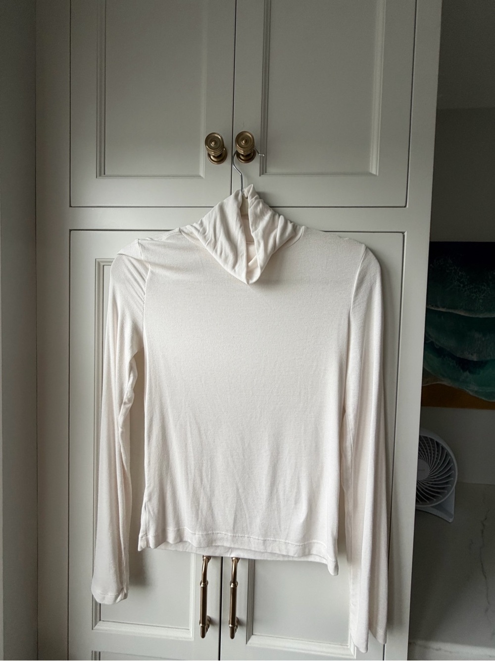 LOFT Cream Long Sleeve Hooded Tee